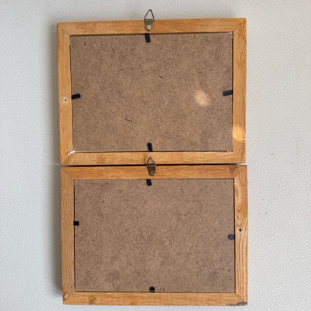 Vintage 70s Framed Crewel Art Set of 2 - Picture 9 of 13